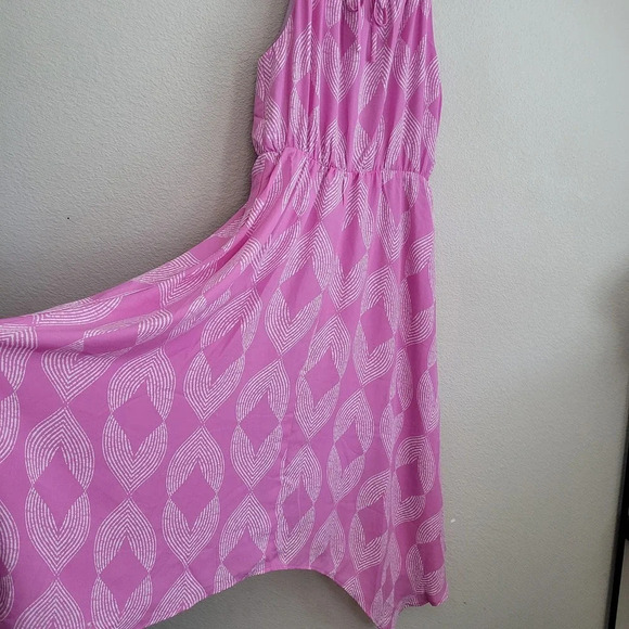 Collective Concepts Womens A-Line Dress Size S Pink Pleated Sleeveless Flowy - Picture 3 of 7